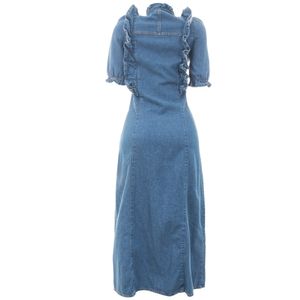 Vestido Mixed Longo Jeans