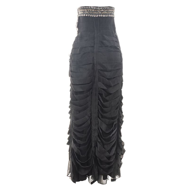 Vestido-Gloria-Coelho-Pedrarias-e-Fitas-Preto