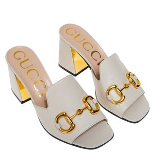 Sandália Gucci Mule Horsebit Branca