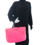 Bolsa-Prada-Tote-Nylon-Acolchoado-Rosa-Neon