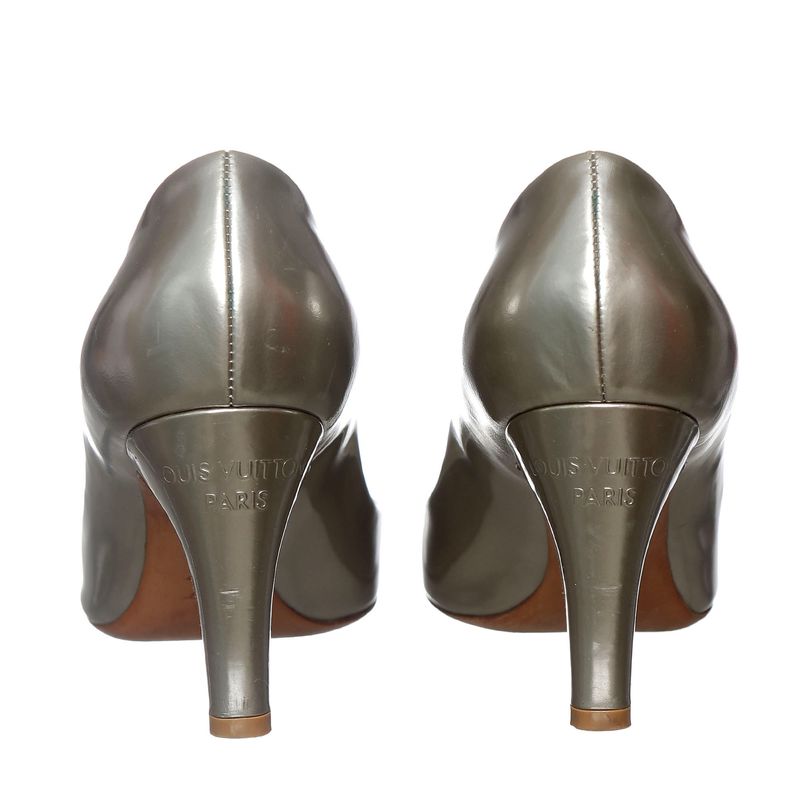 Sapato-Louis-Vuitton-Vintage-Scarpin-Prateado-
