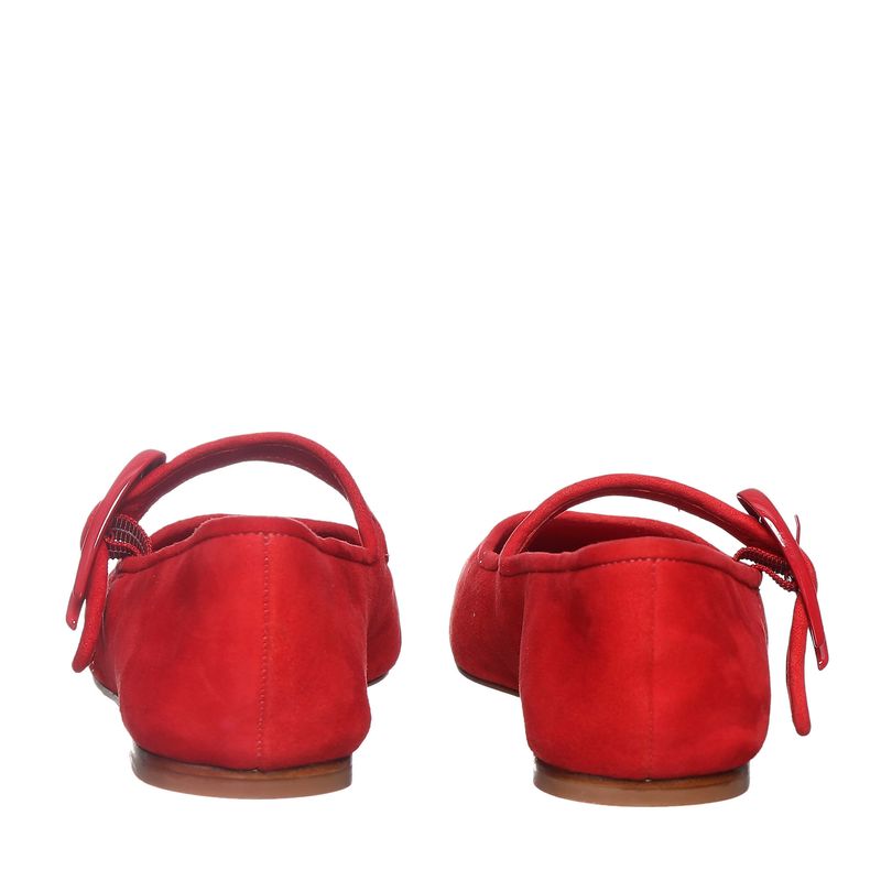 Sapatilha-Larroude-Balllet-Flat-Verona-Camurca-Vermelha-