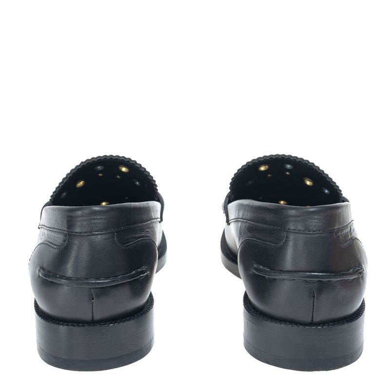 Mocassim-Burberry-com-Ilhos-Preto