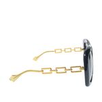 Oculos-Gucci-Maxi-Acetato-e-Corrente-Preto-e-Dourado
