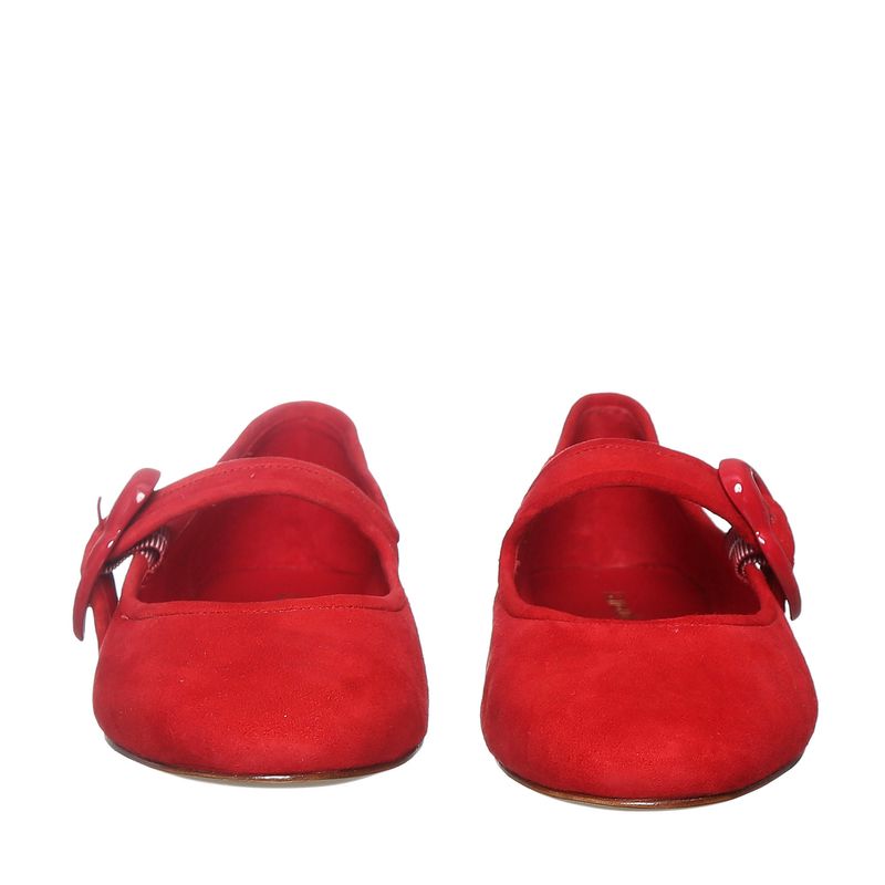 Sapatilha-Larroude-Balllet-Flat-Verona-Camurca-Vermelha-
