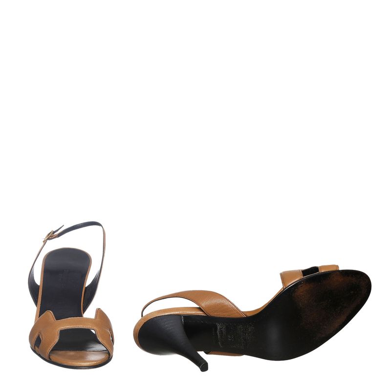 Sandalia-Hermes-Couro-Caramelo