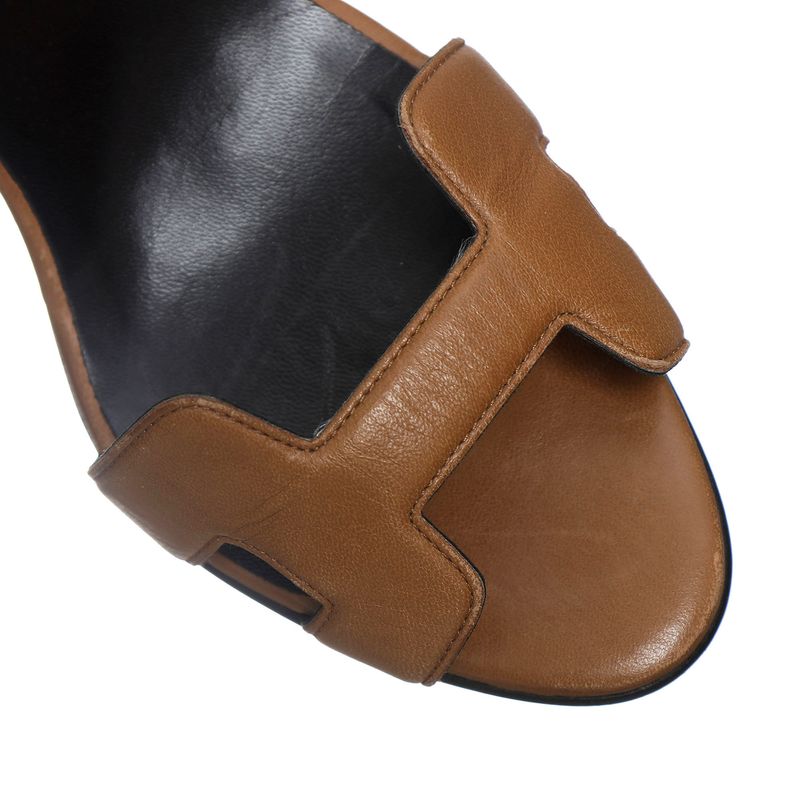 Sandalia-Hermes-Couro-Caramelo