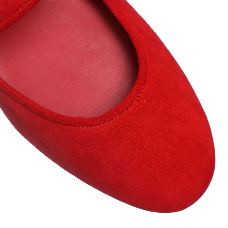 Sapatilha-Larroude-Balllet-Flat-Verona-Camurca-Vermelha-