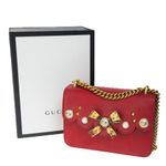 Bolsa-Gucci-Pearly-Peony-Chain-Vermelha