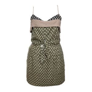 Vestido Cris Barros Mix Estampas Verde