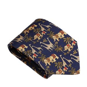 Gravata Salvatore Ferragamo Estampada Elefante Azul