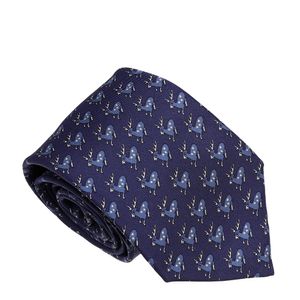 Gravata Hermés Estampada Azul