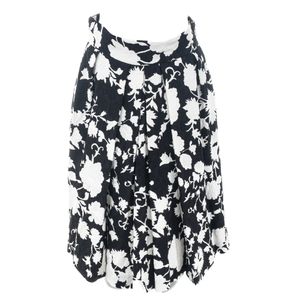 Saia Carolina Herrera Jacquard Preta e Branca