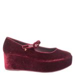 Sapato-Larroude-Blair-Flatform-Veludo-Vinho