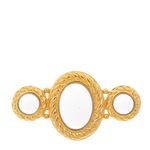 Broche-Dourado-e-3-Esferas-Brancas