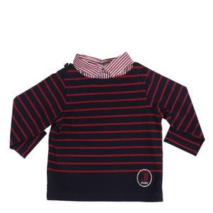 Blusa Jacadi Infantil com Camisa Listrada Vermelha