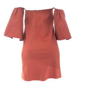 Vestido Talie NK Ombro a Ombro Terracota