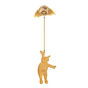 Broche Palhaço Pendente Dourado