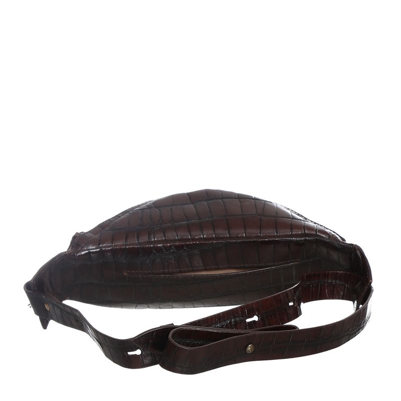Bolsa-Pochete-Couro-Texturizado-Marrom-