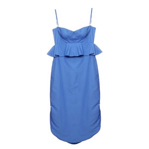 Vestido Aluf Detalhe Babado Azul