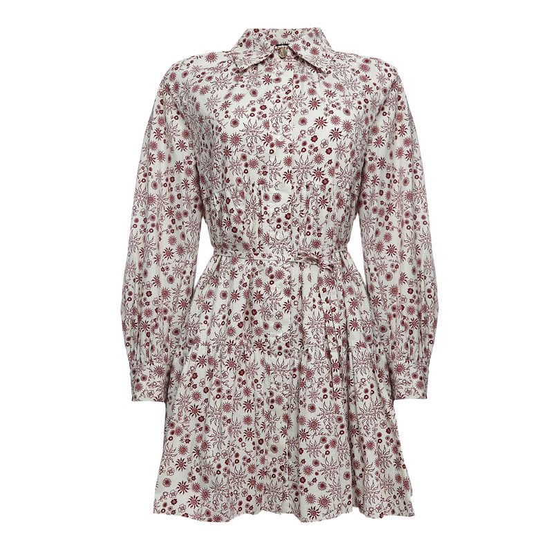 Vestido-Sandro-Estampado-Branco