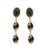Brinco-de-Pressao-Swarovski-Longo-Preto-e-Dourado