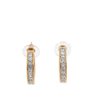Brinco Swarovski Argola Dourado e Cristais