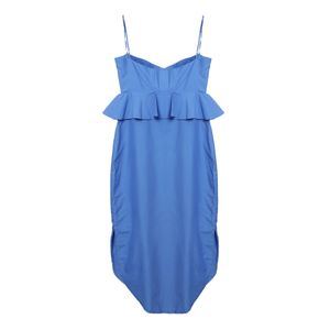 Vestido Aluf Detalhe Babado Azul