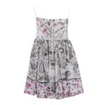 Vestido-Red-Valentino-Sem-Alca-Estampado-Branco