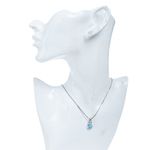 Colar-Swarovski-Prateado-Cristal-Azul