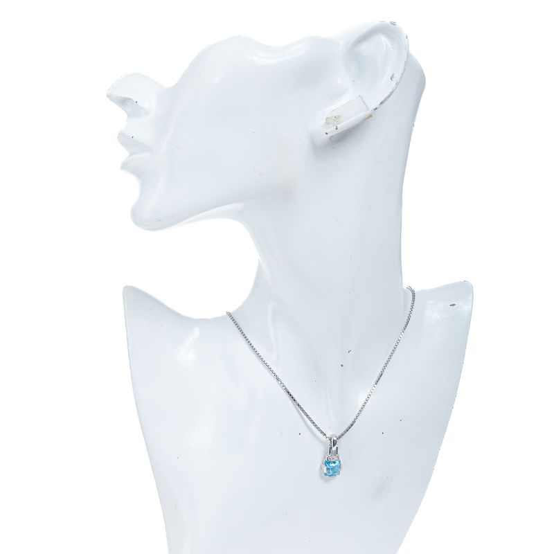 Colar-Swarovski-Prateado-Cristal-Azul