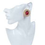 Brinco-Givenchy-Vintage-Dourado-e-Vermelho