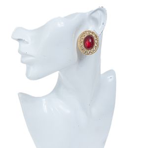 Brinco Givenchy Vintage Dourado e Vermelho