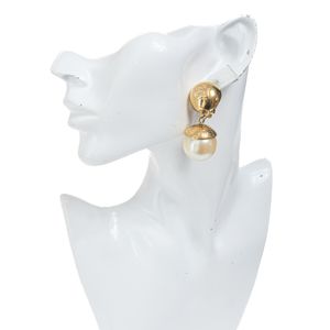 Brinco Givenchy Vintage Longo Esfera Perolada