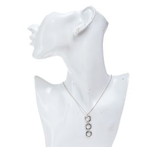Colar Tiffany & Co Pingente Triplo em Prata