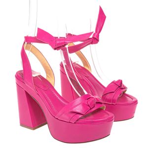 Sandália Alexandre Birman Plataforma Couro Pink