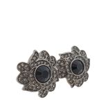Brinco-de-Pressao-Swarovski-Flor-Preto