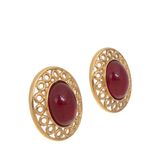 Brinco-Givenchy-Vintage-Dourado-e-Vermelho