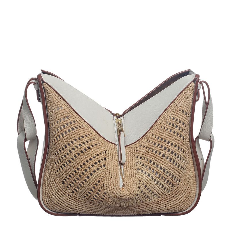 Bolsa-Loewe-Hammock-Rafia-Branca