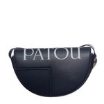 Bolsa-Patou-Logo-Couro-Preta