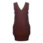 Vestido-B.youself-Lira-com-Saia-Texturizado-Marrom