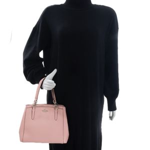 Bolsa Coach Couro Rosa
