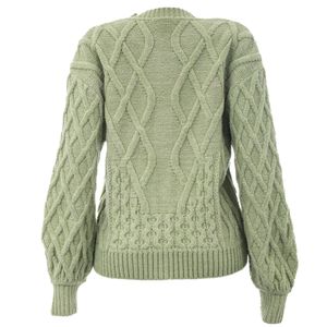 Conjunto NK Top e Casaco em Tricô Verde