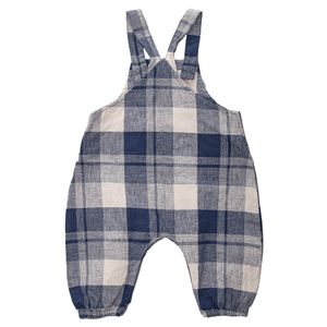 Macacão Edamami Infantil Xadrez Azul