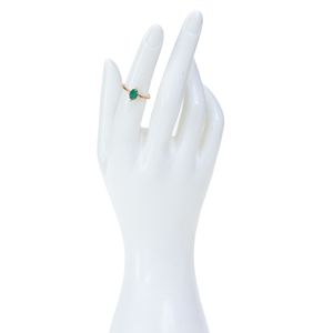 Anel Vivara Coleção Dengosa em Ouro Amarelo com Esmeralda e Diamantes