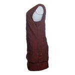 Vestido-B.youself-Lira-com-Saia-Texturizado-Marrom