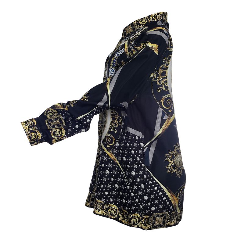 Camisa-Versace-Seda-Estampa-Preta