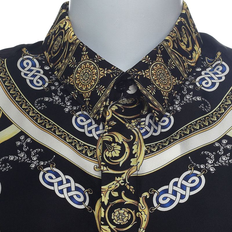 Camisa-Versace-Seda-Estampa-Preta