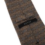 Gravata-Gucci-Estampada-Cinza