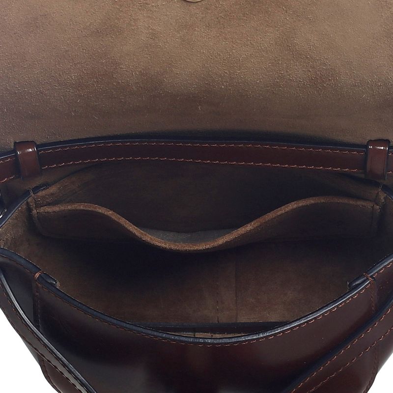 Bolsa-Loewe-Bicolor-Couro-Marrom